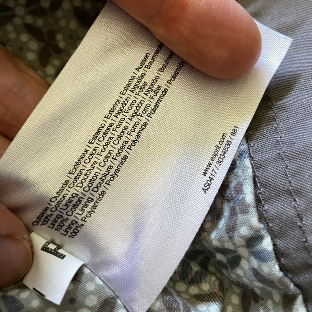 Esprit EDC Double-Breasted Taupe Jacket 100% Cotton Gilmore Girls Style (S) - Picture 7 of 12